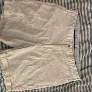 Peter Millar Cream Button-Front Shorts